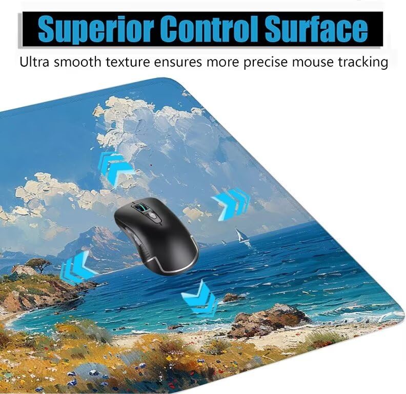 Schreibtischunterlage Himmel Mauspad XXL 150x80cm Mousepad Wolke Gaming Mauspad mit Nicht rutschender Unterlage, Vernähte Kanten WassXerdicht Anti-Rutsch Maus Pad für Laptop, Office Geschenke F0-917 Bild 5