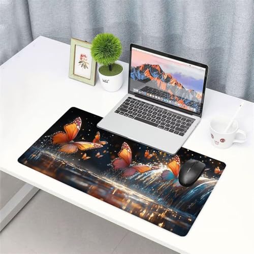 Wasserfall Mauspad 900x500x3mm, Mousepad Gaming Mauspad Tier Mousepad XXL, Mouse Pad mit Vernähten Kanten und Rutschfeste Gummibasis, Schreibtisch Zubehör, Maus Pad für Gaming Tastatur und Maus, f-336 Bild 3