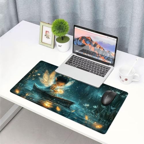 Mädchen Mauspad 1000x500x3mm, Mousepad Gaming Mauspad Cartoon Mousepad XXL, Mouse Pad mit Vernähten Kanten und rutschfeste Gummibasis, Schreibtisch Zubehör, für Gaming Tastatur und Maus, f-328 Bild 3