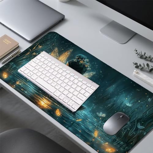Mädchen Mauspad 1000x500x3mm, Mousepad Gaming Mauspad Cartoon Mousepad XXL, Mouse Pad mit Vernähten Kanten und rutschfeste Gummibasis, Schreibtisch Zubehör, für Gaming Tastatur und Maus, f-328 Bild 4