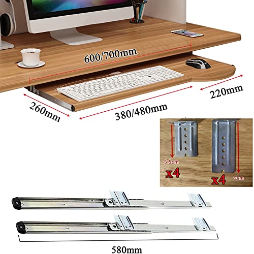 Rutschbarer Tastatur- und Maus-Halter, 36 cm, Untertischstütze, Ripiano, Estraibile für Büro und Gaming, einfache Installation, platzsparende Lösung Bild 2