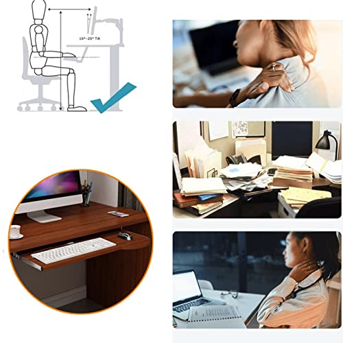 Rutschbarer Tastatur- und Maus-Halter, 36 cm, Untertischstütze, Ripiano, Estraibile für Büro und Gaming, einfache Installation, platzsparende Lösung Bild 6