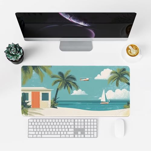 Baum Mauspad 900x500x3mm, Mousepad Gaming Mauspad Flugzeug Mousepad XXL, Mouse Pad mit Vernähten Kanten und rutschfeste Gummibasis, Schreibtisch Zubehör, Maus Pad für Gaming Tastatur und Maus, f-396 Bild 2