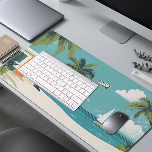 Baum Mauspad 900x500x3mm, Mousepad Gaming Mauspad Flugzeug Mousepad XXL, Mouse Pad mit Vernähten Kanten und rutschfeste Gummibasis, Schreibtisch Zubehör, Maus Pad für Gaming Tastatur und Maus, f-396 Bild 4