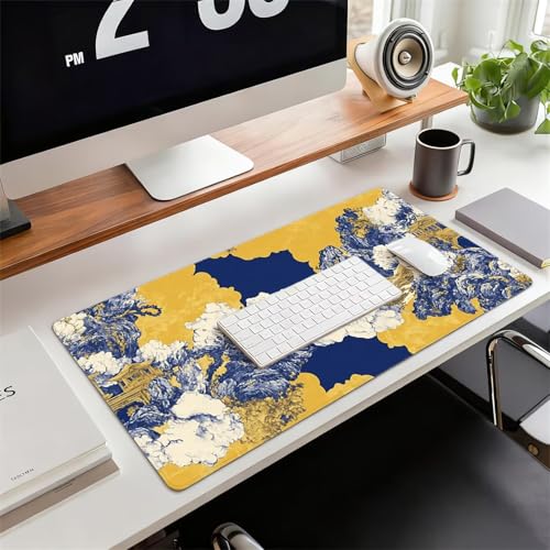 Gaming Mauspad XXL 1600x800x3mm nordisch Mousepad, Große Speed rutschfeste Schreibtischunterlage Einfach Verbessert Präzision und Geschwindigkeit mit Stoßdämpfung für Tastatur Maus Homeoffice xg-839 Bild 2