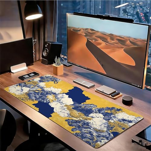 Gaming Mauspad XXL 1600x800x3mm nordisch Mousepad, Große Speed rutschfeste Schreibtischunterlage Einfach Verbessert Präzision und Geschwindigkeit mit Stoßdämpfung für Tastatur Maus Homeoffice xg-839 Bild 3