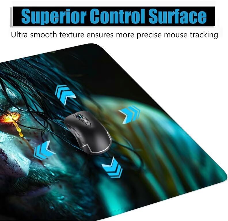 Schreibtischunterlage Schwarz Mauspad XXL 150x80cm Mousepad Mann Gaming Mauspad mit Nicht rutschender Unterlage, Vernähte Kanten WassXerdicht Anti-Rutsch Maus Pad für Laptop, Office Geschenke F0-926 Bild 5