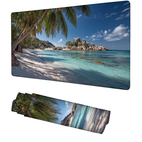 Himmel Mauspad 1000x500x3mm, Mousepad Gaming Mauspad Baum Mousepad XXL, Mouse Pad mit Vernähten Kanten und rutschfeste Gummibasis, Schreibtisch Zubehör, Maus Pad für Gaming Tastatur und Maus, f-418 Bild 1