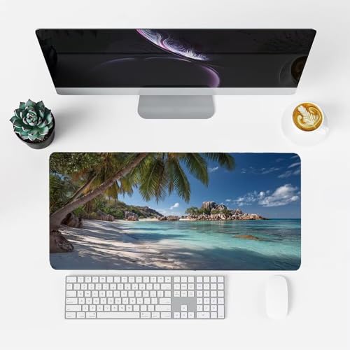 Himmel Mauspad 1000x500x3mm, Mousepad Gaming Mauspad Baum Mousepad XXL, Mouse Pad mit Vernähten Kanten und rutschfeste Gummibasis, Schreibtisch Zubehör, Maus Pad für Gaming Tastatur und Maus, f-418 Bild 2