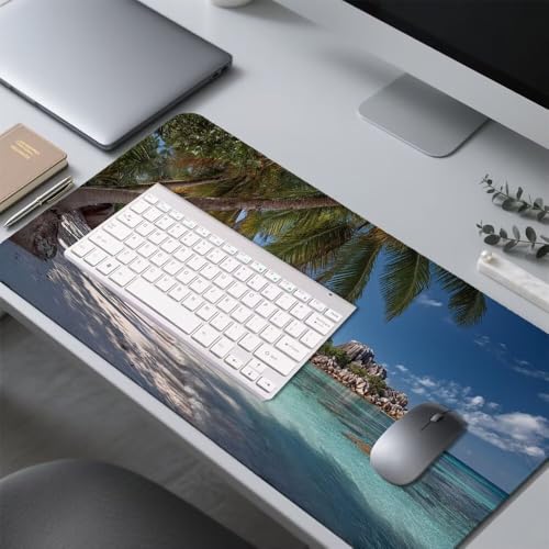 Himmel Mauspad 1000x500x3mm, Mousepad Gaming Mauspad Baum Mousepad XXL, Mouse Pad mit Vernähten Kanten und rutschfeste Gummibasis, Schreibtisch Zubehör, Maus Pad für Gaming Tastatur und Maus, f-418 Bild 4