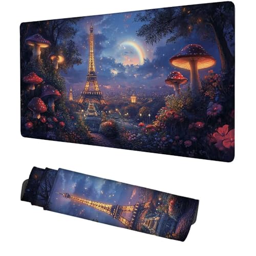 Der Turm Mauspad 900x500x3mm, Mousepad Gaming Mauspad Landschaft Mousepad XXL, Mouse Pad mit Vernähten Kanten und rutschfeste Gummibasis, Schreibtisch Zubehör, für Gaming Tastatur und Maus, f-422 Bild 1