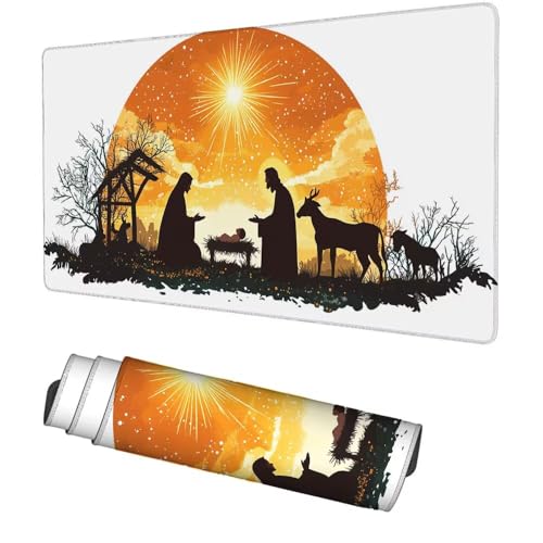 Sonne Mauspad 900x500x3mm, Mousepad Gaming Mauspad Tier Mousepad XXL, Mouse Pad mit Vernähten Kanten und rutschfeste Gummibasis, Schreibtisch Zubehör, Maus Pad für Gaming Tastatur und Maus, f-410 Bild 1