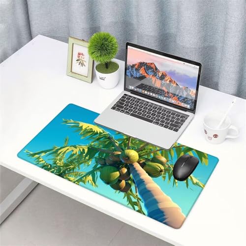 Baum Mauspad 900x500x3mm, Mousepad Gaming Mauspad Grün Mousepad XXL, Mouse Pad mit Vernähten Kanten und rutschfeste Gummibasis, Schreibtisch Zubehör, Maus Pad für Gaming Tastatur und Maus, f-404 Bild 3
