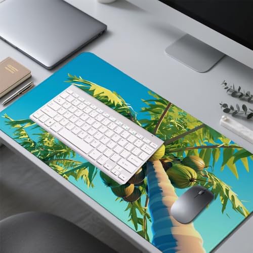 Baum Mauspad 900x500x3mm, Mousepad Gaming Mauspad Grün Mousepad XXL, Mouse Pad mit Vernähten Kanten und rutschfeste Gummibasis, Schreibtisch Zubehör, Maus Pad für Gaming Tastatur und Maus, f-404 Bild 4