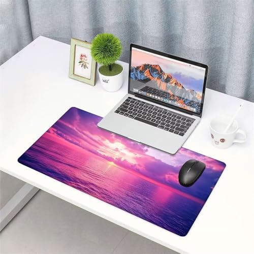 Himmel Mauspad 900x500x3mm, Mousepad Gaming Mauspad Lila Mousepad XXL, Mouse Pad mit Vernähten Kanten und rutschfeste Gummibasis, Schreibtisch Zubehör, Maus Pad für Gaming Tastatur und Maus, f-420 Bild 3