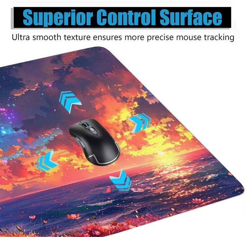 Schreibtischunterlage Rosa Mauspad XXL 150x80cm Mousepad Turm Gaming Mauspad mit Nicht rutschender Unterlage, Vernähte Kanten WassXerdicht Anti-Rutsch Maus Pad für PC, MacBook, Laptop, Office F0-941 Bild 5