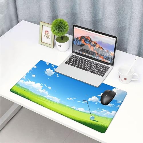Himmel Mauspad 1000x500x3mm, Mousepad Gaming Mauspad blau Mousepad XXL, Mouse Pad mit Vernähten Kanten und rutschfeste Gummibasis, Schreibtisch Zubehör, Maus Pad für Gaming Tastatur und Maus, f-416 Bild 3