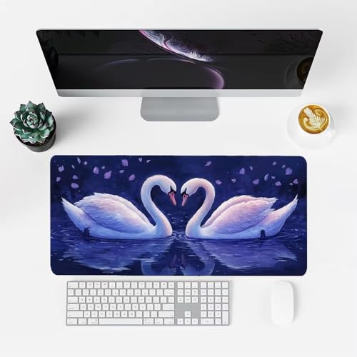 Tier Mauspad 900x500x3mm, Mousepad Gaming Mauspad Lila Mousepad XXL, Mouse Pad mit Vernähten Kanten und rutschfeste Gummibasis, Schreibtisch Zubehör, Maus Pad für Gaming Tastatur und Maus, f-414 Bild 2