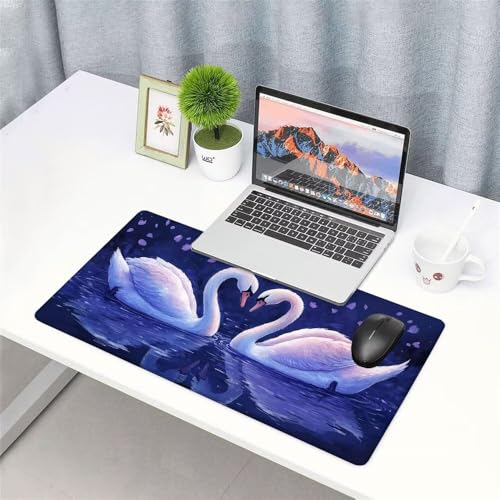 Tier Mauspad 900x500x3mm, Mousepad Gaming Mauspad Lila Mousepad XXL, Mouse Pad mit Vernähten Kanten und rutschfeste Gummibasis, Schreibtisch Zubehör, Maus Pad für Gaming Tastatur und Maus, f-414 Bild 3