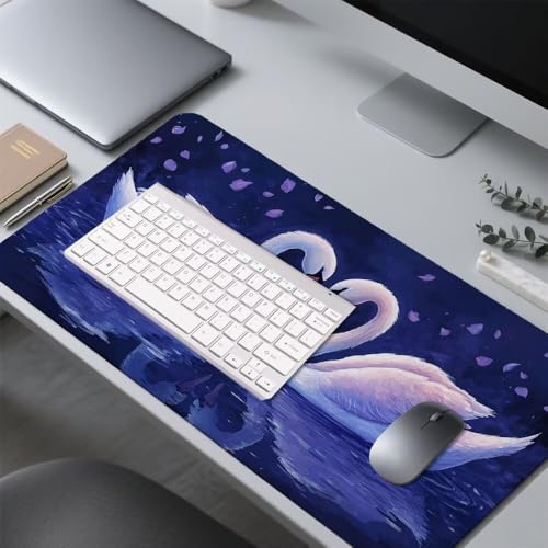 Tier Mauspad 900x500x3mm, Mousepad Gaming Mauspad Lila Mousepad XXL, Mouse Pad mit Vernähten Kanten und rutschfeste Gummibasis, Schreibtisch Zubehör, Maus Pad für Gaming Tastatur und Maus, f-414 Bild 4