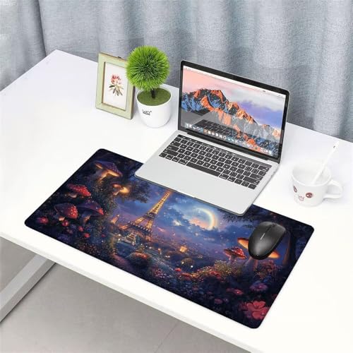 Der Turm Mauspad 1000x500x3mm, Mousepad Gaming Mauspad Landschaft Mousepad XXL, Mouse Pad mit Vernähten Kanten und rutschfeste Gummibasis, Schreibtisch Zubehör, für Gaming Tastatur und Maus, f-422 Bild 3