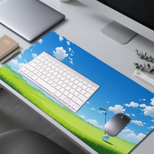 Himmel Mauspad 900x500x3mm, Mousepad Gaming Mauspad blau Mousepad XXL, Mouse Pad mit Vernähten Kanten und rutschfeste Gummibasis, Schreibtisch Zubehör, Maus Pad für Gaming Tastatur und Maus, f-416 Bild 4