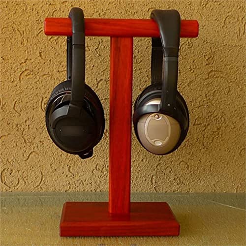 Kopfhörer Ständer Für Zuhause Kopfhörerständer Aus Massivem Holz Palisander-Doppelkopfhörerhalter Am Kopf Montiertes Gaming-Headset Büro Studie Bild 2