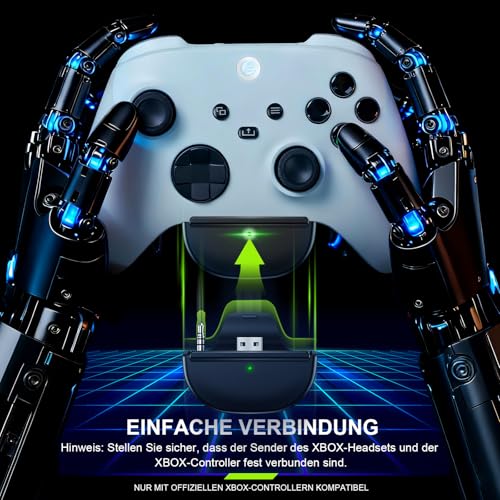 Fachixy Gaming Headset Wireless Für Xbox Series X|S|One, PC, PS5, PS4, Switch, 2.4GHz & Bluetooth 5.4 Headset Kabellos mit Mikrofon, Geringe Latenz Noise Cancelling, Faltbar, 50H Akkulaufzeit Bild 2