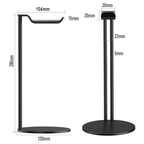 Kopfhörer Ständer Für Zuhause Kopfhörerhalter Aus Metall, Gut Aussehender, Headset-Aufhänger, PC-Gaming-Headset-Ständer Büro Studie(Sliver) Bild 3