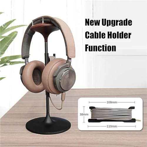 Kopfhörer Ständer Für Zuhause Kopfhörerständer Aus Buche, Headset-Ständer Holz Und Aluminium, Gaming-Headset-Halter Naturwalnussholz Büro Studie Bild 6