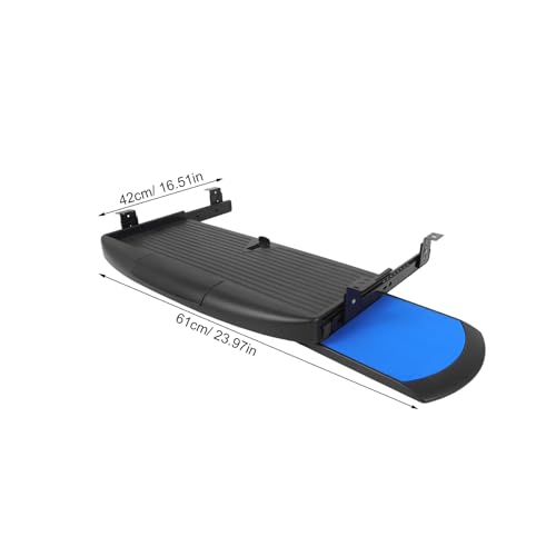 Ausziehbare Tastaturablage unter – 530 x 215 mm ausziehbar mit Maus-Plattform für Büro, Zuhause und Gaming – platzsparende Lösung Bild 3
