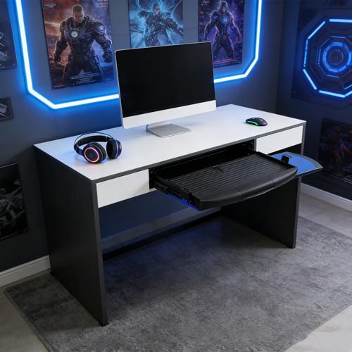 Ausziehbare Tastaturablage unter – 530 x 215 mm ausziehbar mit Maus-Plattform für Büro, Zuhause und Gaming – platzsparende Lösung Bild 7