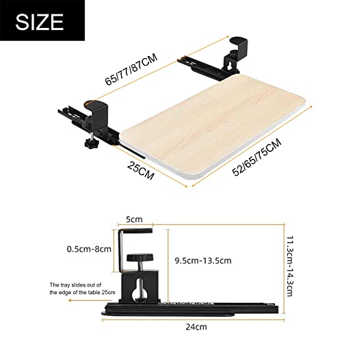 Verstellbare Unterseite – Holztablett für Maus und Tastatur, platzsparende Lösung für Home Office, Schlafzimmer, Gaming-Setup – Verbesserung der Produktivität und Bild 2