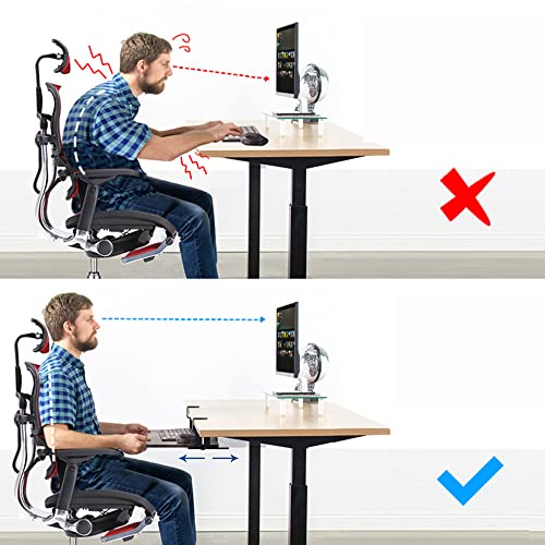 Tastaturablage, 23,9 x 74,9 cm, Clip-On-Schieberegal für Maus und Tastatur, platzsparende Ablage für Home Office & Gaming Setup Bild 2