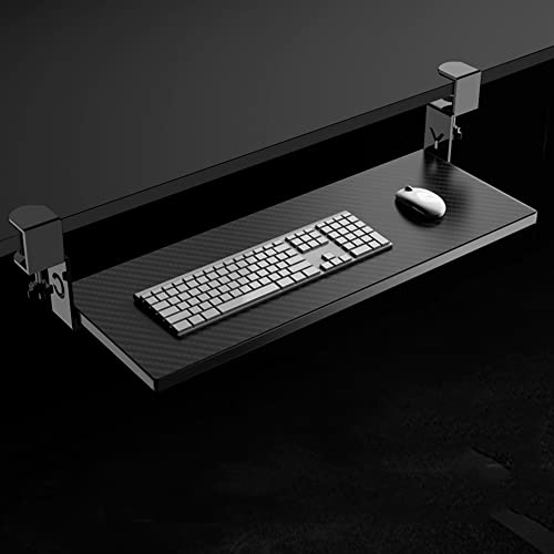 Tastaturablage, 23,9 x 74,9 cm, Clip-On-Schieberegal für Maus und Tastatur, platzsparende Ablage für Home Office & Gaming Setup Bild 3