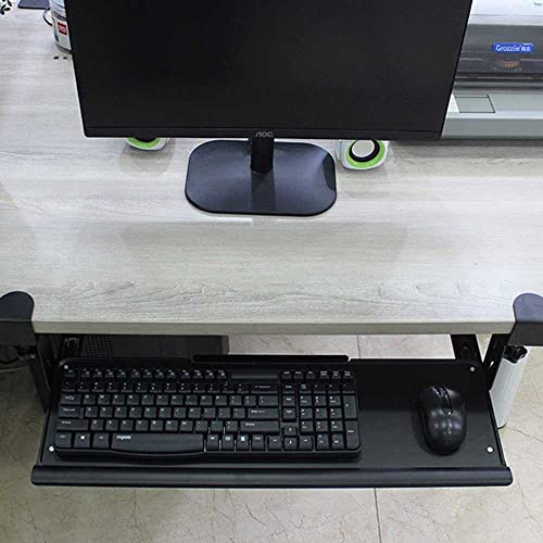Clip-On-Tastaturablage, einfache Montage unter, ausziehbare Ablage für Tastatur und Maus, platzsparendes Design, perfekt für Home Office & Gaming. Bild 2