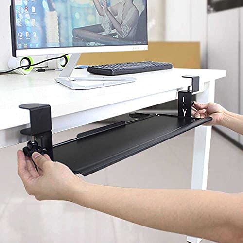 Clip-On-Tastaturablage, einfache Montage unter, ausziehbare Ablage für Tastatur und Maus, platzsparendes Design, perfekt für Home Office & Gaming. Bild 3