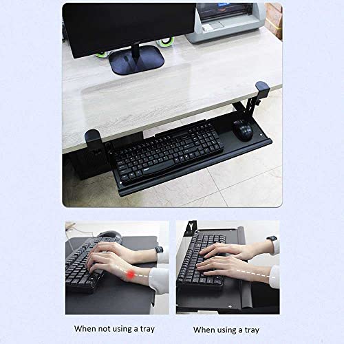 Clip-On-Tastaturablage, einfache Montage unter, ausziehbare Ablage für Tastatur und Maus, platzsparendes Design, perfekt für Home Office & Gaming. Bild 4