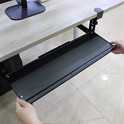 Clip-On-Tastaturablage, einfache Montage unter, ausziehbare Ablage für Tastatur und Maus, platzsparendes Design, perfekt für Home Office & Gaming. Bild 7