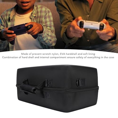 FAUOSWUK Controller-Schutz-Reisetasche, wasserdichte Konsolen-Hartschalen-Tragetasche für Gamer, Leicht und Stoßfest, Passend für Konsole, Controller, Headset, Netzteil, 13,8 X 7,9 X 5,9 Zoll Bild 2