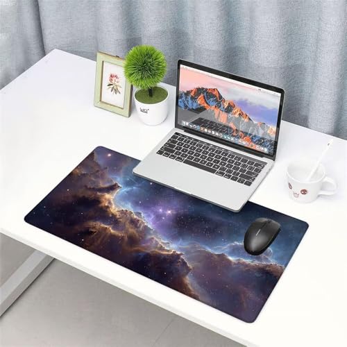 Lila Mauspad 900x500x3mm, Mousepad Gaming Mauspad Abstraktion Mousepad XXL, Mouse Pad mit Vernähten Kanten und rutschfeste Gummibasis, Schreibtisch Zubehör, für Gaming Tastatur und Maus, f-476 Bild 3