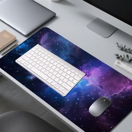 Lila Mauspad 900x500x3mm, Mousepad Gaming Mauspad blau Mousepad XXL, Mouse Pad mit Vernähten Kanten und rutschfeste Gummibasis, Schreibtisch Zubehör, Maus Pad für Gaming Tastatur und Maus, f-492 Bild 4