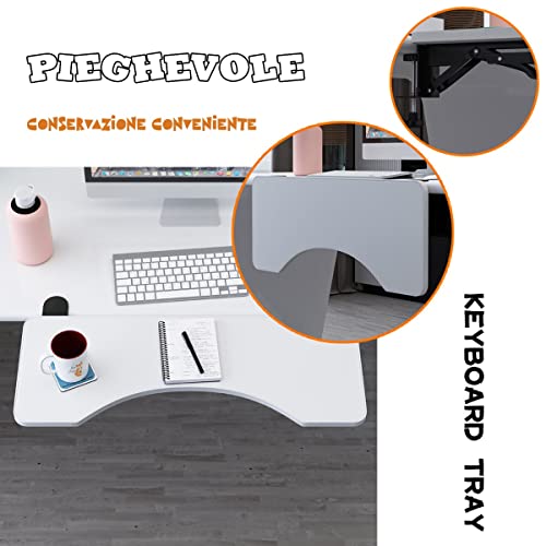 Faltbare Tastaturstütze mit Schreibtischklemme, Armlehne und Regal, Halterung für Maus-Halter, 75 cm, perfekt für Home Office und Gaming Bild 3