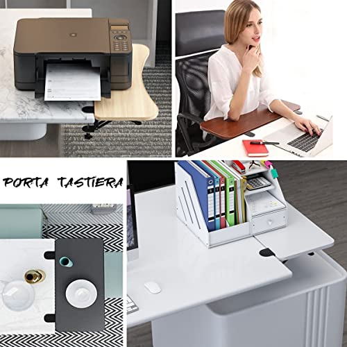 Faltbare Tastaturstütze mit Schreibtischklemme, Armlehne und Regal, Halterung für Maus-Halter, 75 cm, perfekt für Home Office und Gaming Bild 5