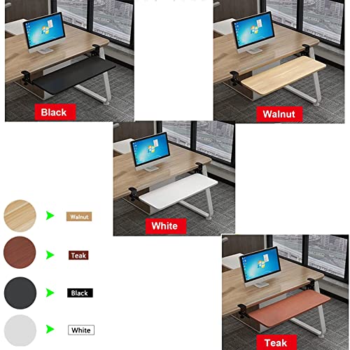 Lar Tastaturablage, 750 x 250 mm, ausziehbares Design mit Klemme, Tastatur- und Maus-Sto-Regal, ideal für Home-Office-Einrichtung und Gaming-Statistik Bild 3