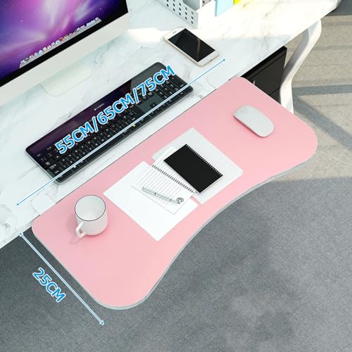 Verstellbares, faltbares Schreibtischtablett für Tastatur und Maus mit Stahlhalterung, 25 kg Tragkraft, Klemm-Design, 65 x 25 cm – perfekt für Home Office und Gaming Bild 3