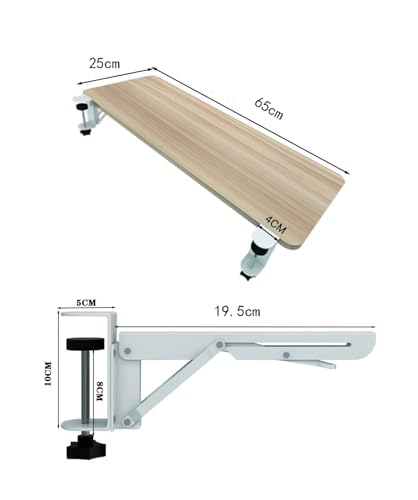 Verstellbar für Maus & Tastatur – Faltbare 90° Breite/Längenerhöhung, kein Werkzeug erforderlich – Schwarz, Weiß, perfekt für Home Office & Gaming Setup Bild 2