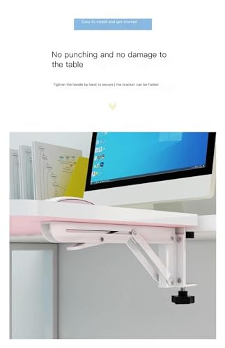 Verstellbar für Maus & Tastatur – Faltbare 90° Breite/Längenerhöhung, kein Werkzeug erforderlich – Schwarz, Weiß, perfekt für Home Office & Gaming Setup Bild 4