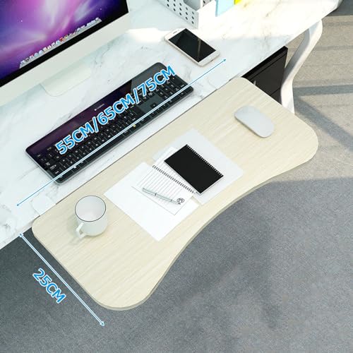 Faltbare Tastatur- und Maus-Schreibtischablage mit Stahl-K-Halterung, 25 kg Tragkraft, 75 x 25 cm Klemm-Design, ideal für Zuhause, Büro und Gaming. Bild 2