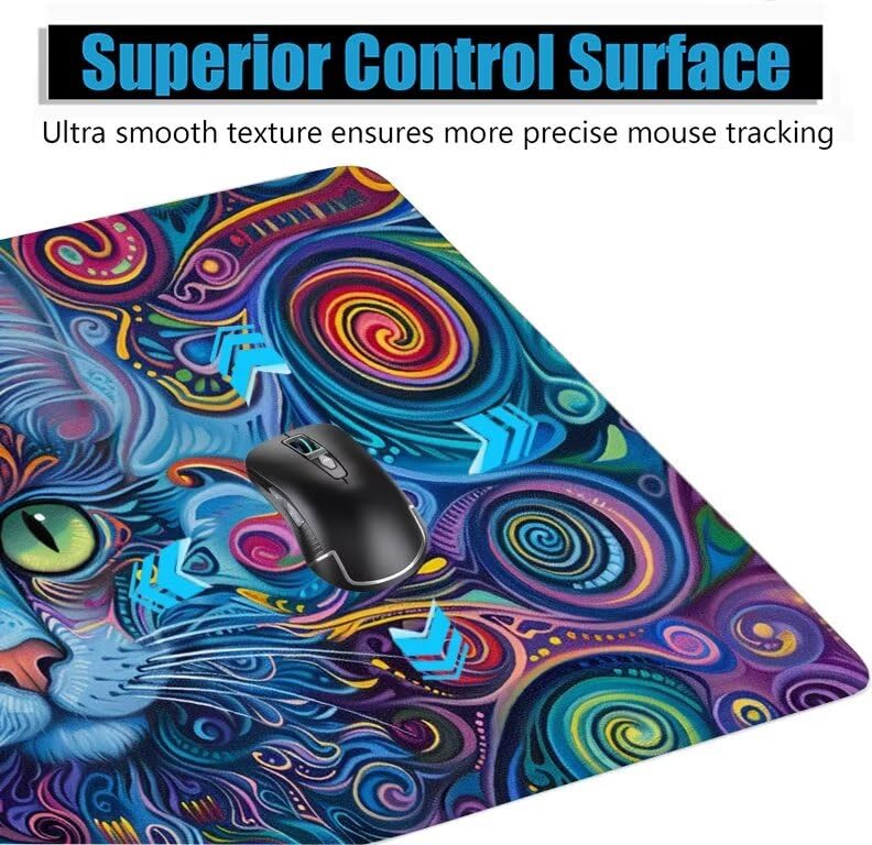 Schreibtischunterlage Nordisch Mauspad XXL 150x80cm Mousepad Pferd Gaming Mauspad mit Nicht rutschender Unterlage, Vernähte Kanten WassXerdicht Anti-Rutsch Maus Pad für PC, Office Geschenke F0-962 Bild 5